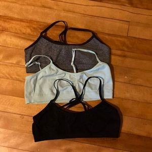 Hanes junior sports bras, set of 3